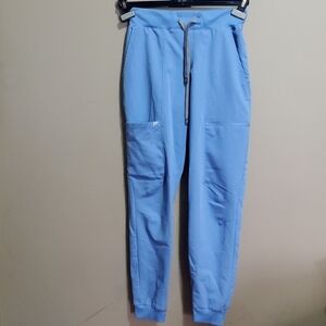Fabletics Blue Tapered Scrub pants with Elastic Cuffs Size Xs